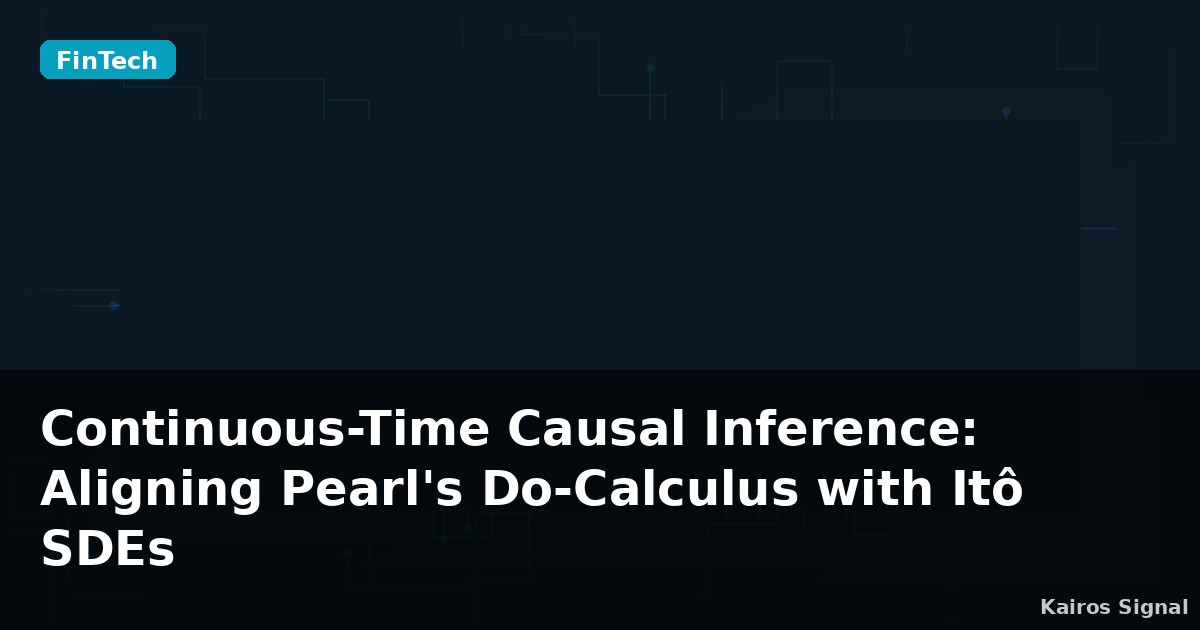 Continuous-Time Causal Inference: Aligning Pearl's Do-Calculus with Itô SDEs