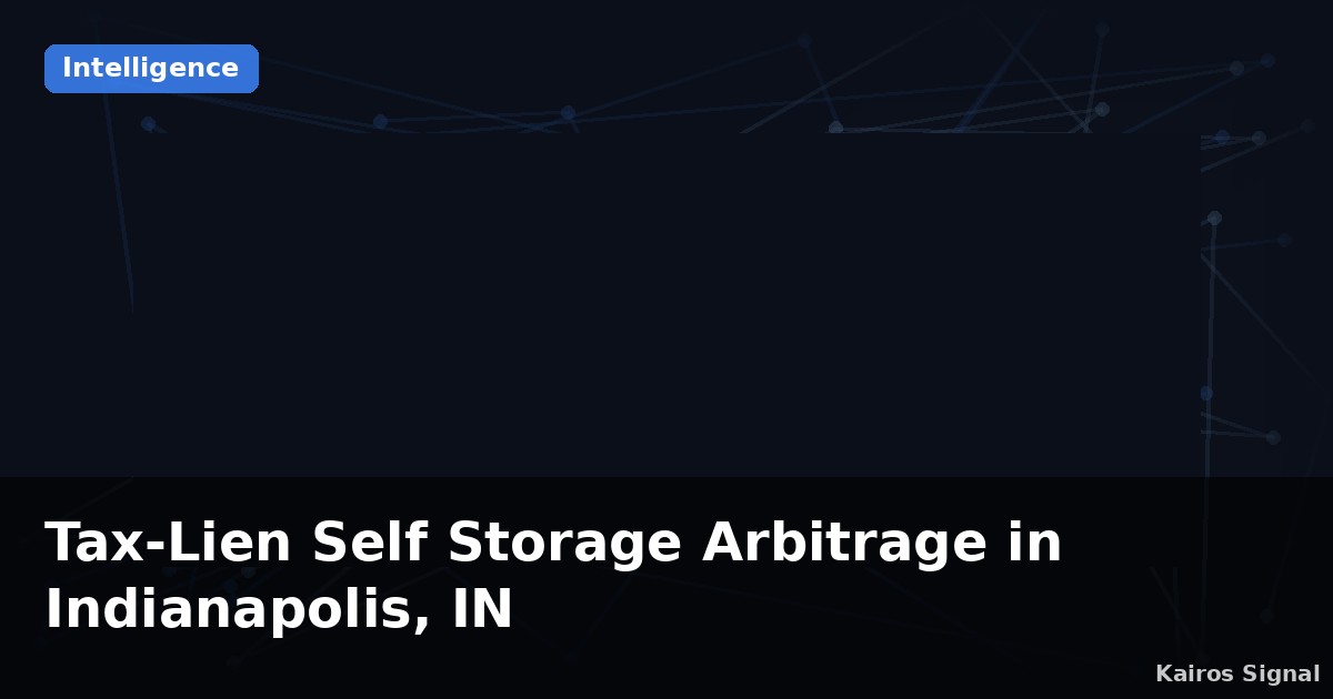 Tax-Lien Self Storage Arbitrage in Indianapolis, IN
