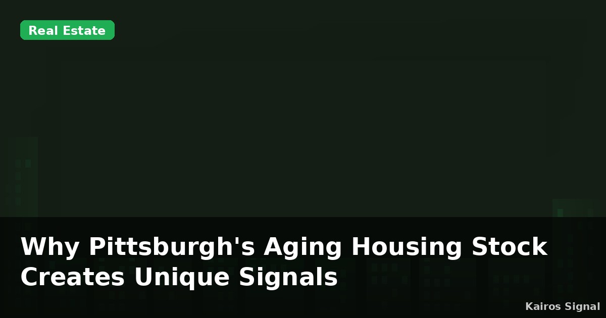 Why Pittsburgh's Aging Housing Stock Creates Unique Signals